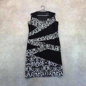 Hollister Black and White Patterned Midi Dress